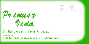primusz vida business card